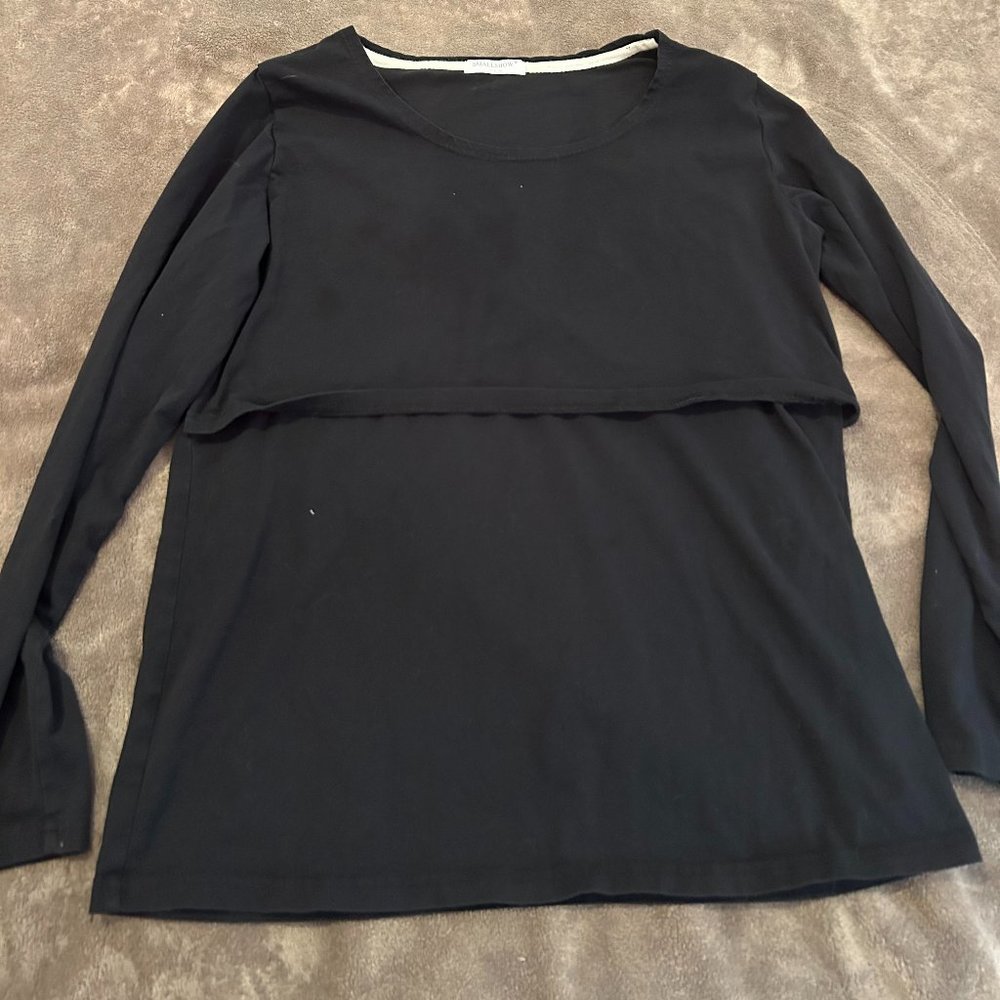 2 Long Sleeved Breastfeeding shirts - Large
